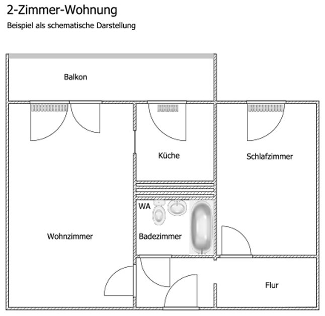 2-Zimmer-Wohnung